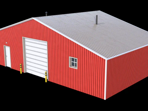 Red Farm Building 22 3D Model