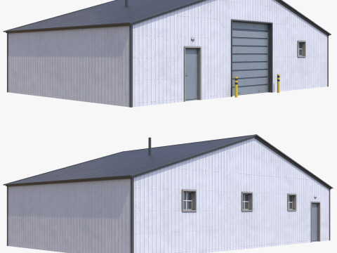 Farm Building 22 PBR Model 3D