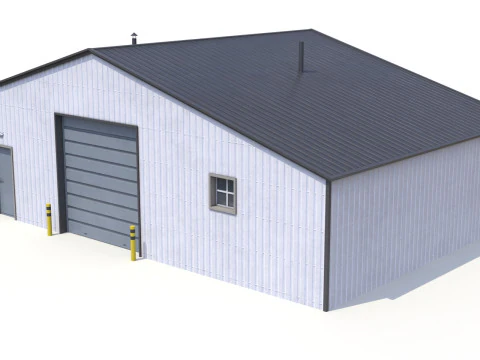 &Ccedil;iftlik Binası 22 PBR 3D Model