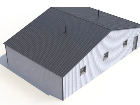 &Ccedil;iftlik Binası 22 PBR 3D Model