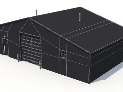 &Ccedil;iftlik Binası 22 PBR 3D Model