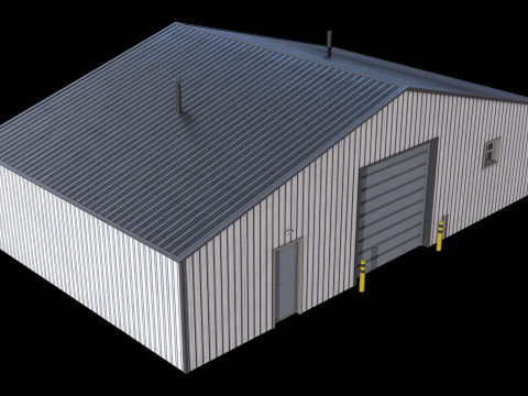 &Ccedil;iftlik Binası 22 PBR 3D Model