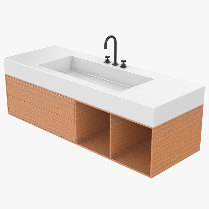 Bathroom Cabinet 3D Модель .c4d .max .obj .3ds .fbx .stl .blend