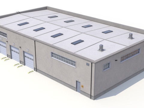 Warehouse Building 23 PBR Model 3D