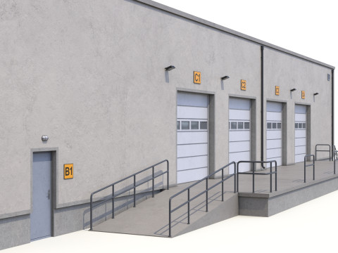 Warehouse Building 23 PBR Model 3D