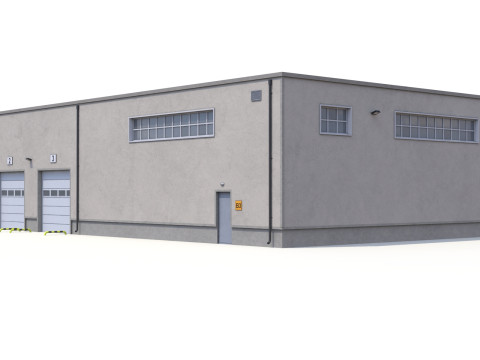 Warehouse Building 23 PBR Model 3D
