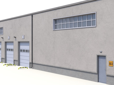 Warehouse Building 23 PBR Model 3D