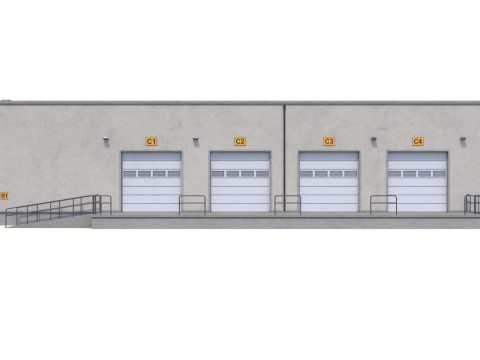 Warehouse Building 23 PBR Model 3D