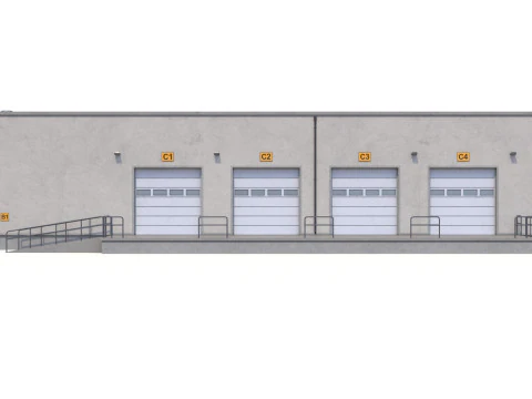 Warehouse Building 23 PBR 3D Model