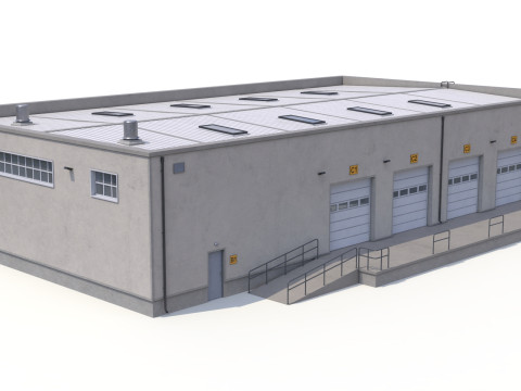 Warehouse Building 23 PBR Model 3D