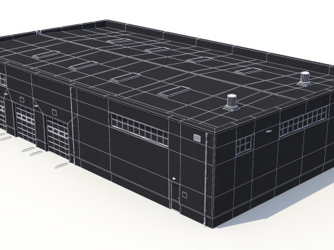Warehouse Building 23 PBR Model 3D