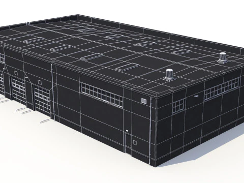 Warehouse Building 23 PBR 3D Model