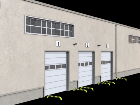 Warehouse Building 23 PBR 3D Model