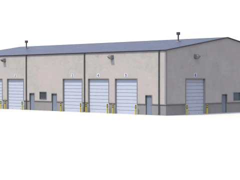 Warehouse Building 5 3D Model