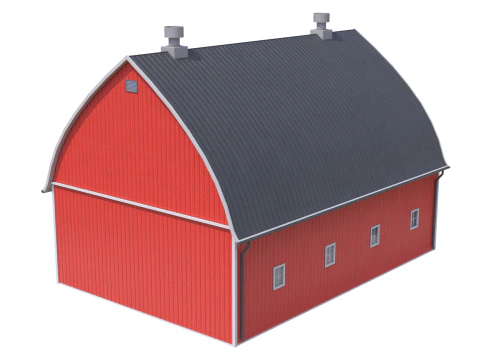 Red Farm Barn 24 3D Model
