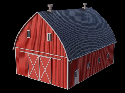 Red Farm Barn 24 3D Model