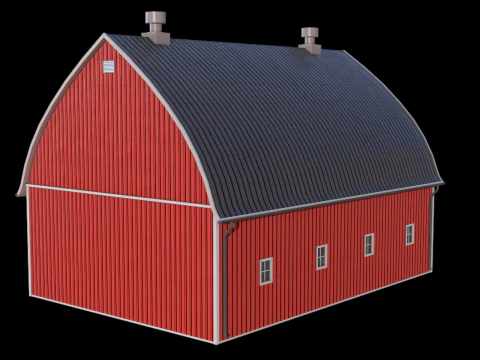 Red Farm Barn 24 3D Model