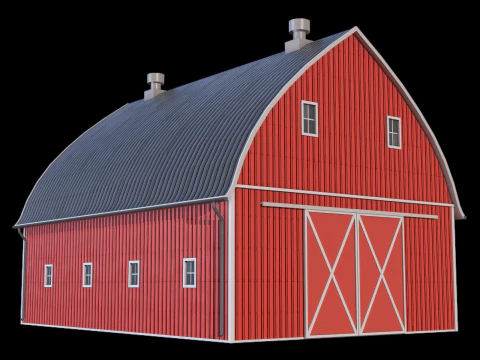 Red Farm Barn 24 3D Model
