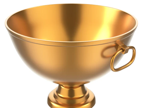 Secchiello per champagne dorato Modello 3D
