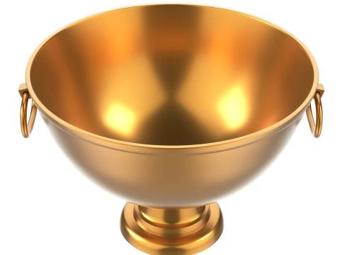 Secchiello per champagne dorato Modello 3D