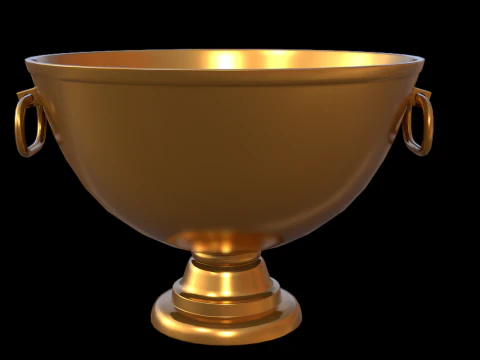Secchiello per champagne dorato Modello 3D