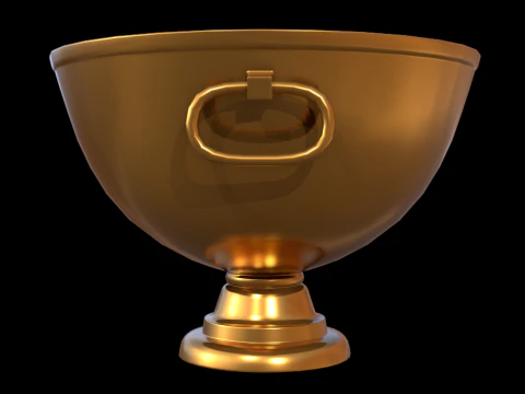 Secchiello per champagne dorato Modello 3D