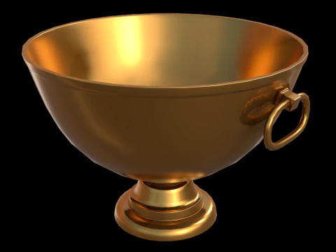 Secchiello per champagne dorato Modello 3D