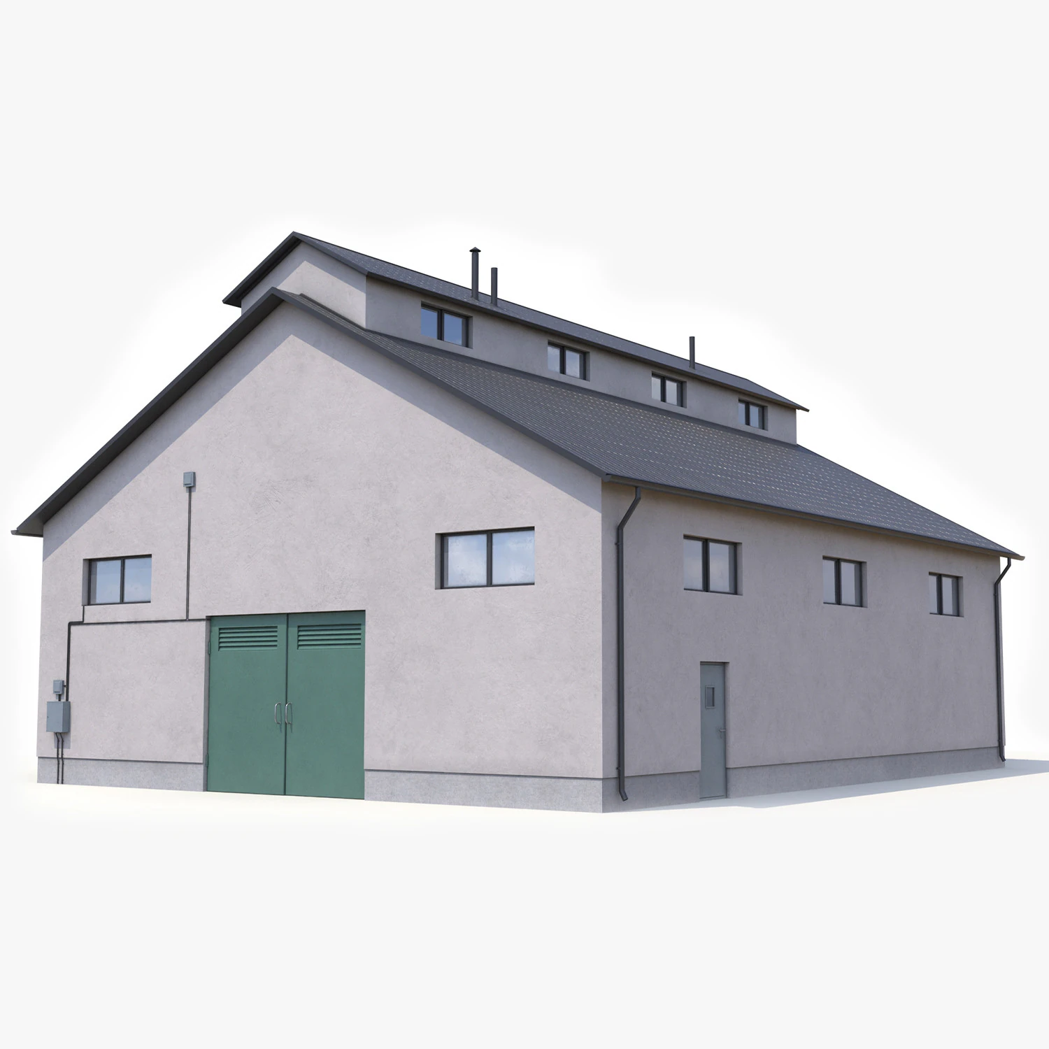 Bâtiment Industriel 25 Modèle 3D .c4d .max .obj .3ds .fbx .stl .blend