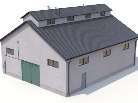 B&acirc;timent Industriel 25 Modèle 3D