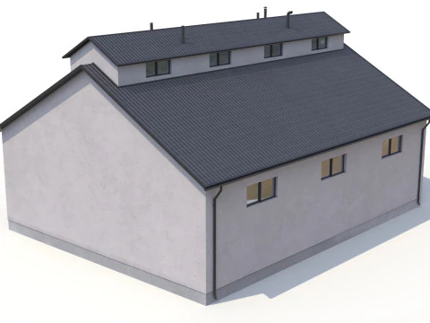 B&acirc;timent Industriel 25 Modèle 3D