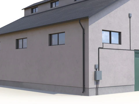 B&acirc;timent Industriel 25 Modèle 3D