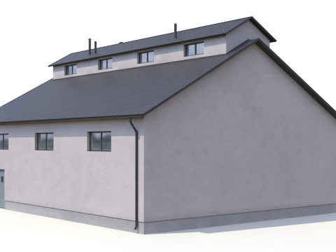 B&acirc;timent Industriel 25 Modèle 3D