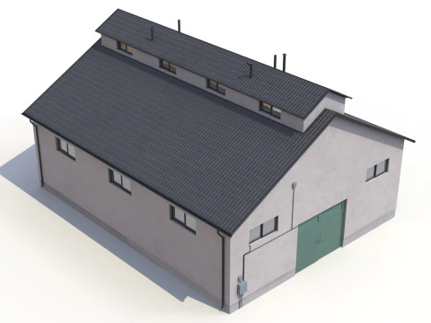 B&acirc;timent Industriel 25 Modèle 3D