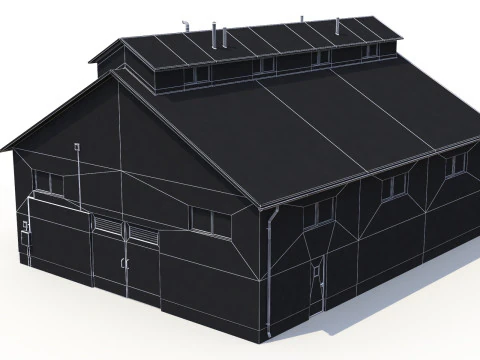 B&acirc;timent Industriel 25 Modèle 3D