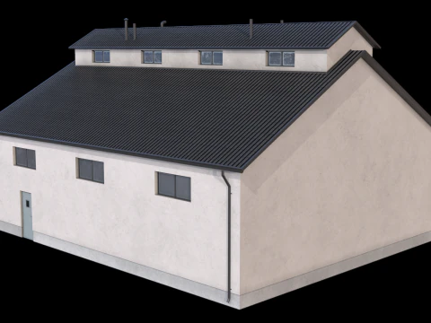 B&acirc;timent Industriel 25 Modèle 3D