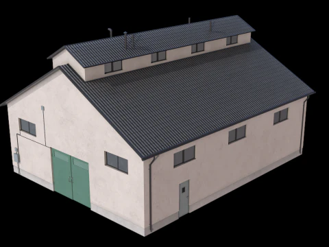 B&acirc;timent Industriel 25 Modèle 3D