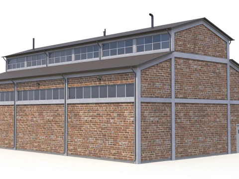 Budynek Przemysłowy 26 PBR Model 3D