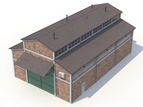 Budynek Przemysłowy 26 PBR Model 3D