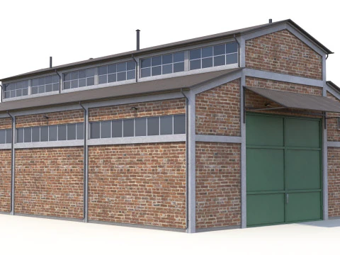 Budynek Przemysłowy 26 PBR Model 3D