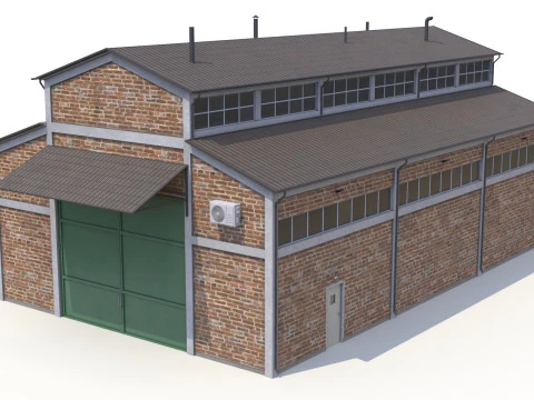 Budynek Przemysłowy 26 PBR Model 3D