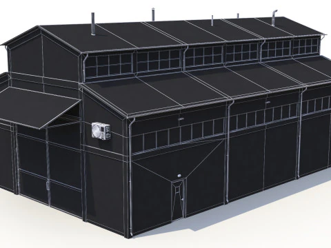 Budynek Przemysłowy 26 PBR Model 3D