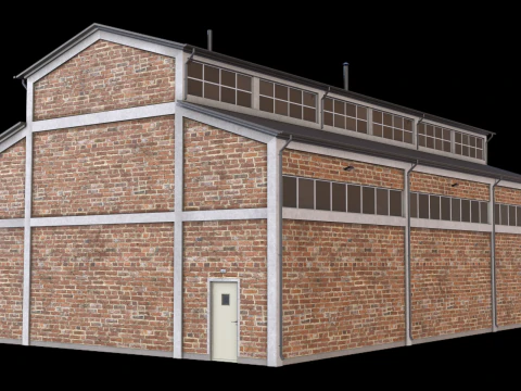 Budynek Przemysłowy 26 PBR Model 3D