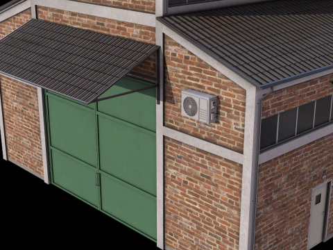 Budynek Przemysłowy 26 PBR Model 3D