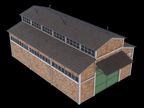 Budynek Przemysłowy 26 PBR Model 3D