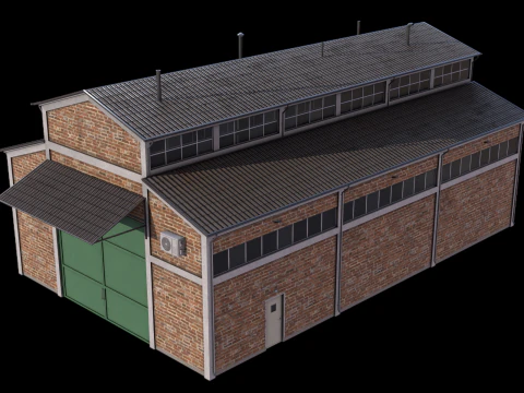 Budynek Przemysłowy 26 PBR Model 3D