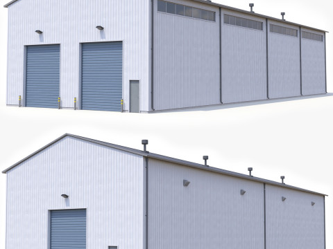 산업용 건물 27 PBR 3D 모델