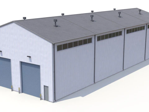 Pr&eacute;dio Industrial 27 PBR Modelo 3D