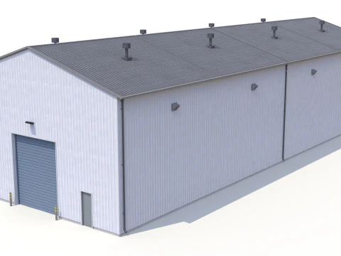 Pr&eacute;dio Industrial 27 PBR Modelo 3D