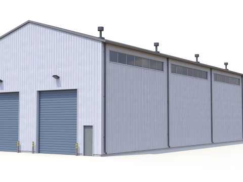 Industriegebäude 27 PBR 3D Modell