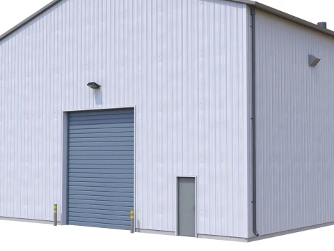 Pr&eacute;dio Industrial 27 PBR Modelo 3D